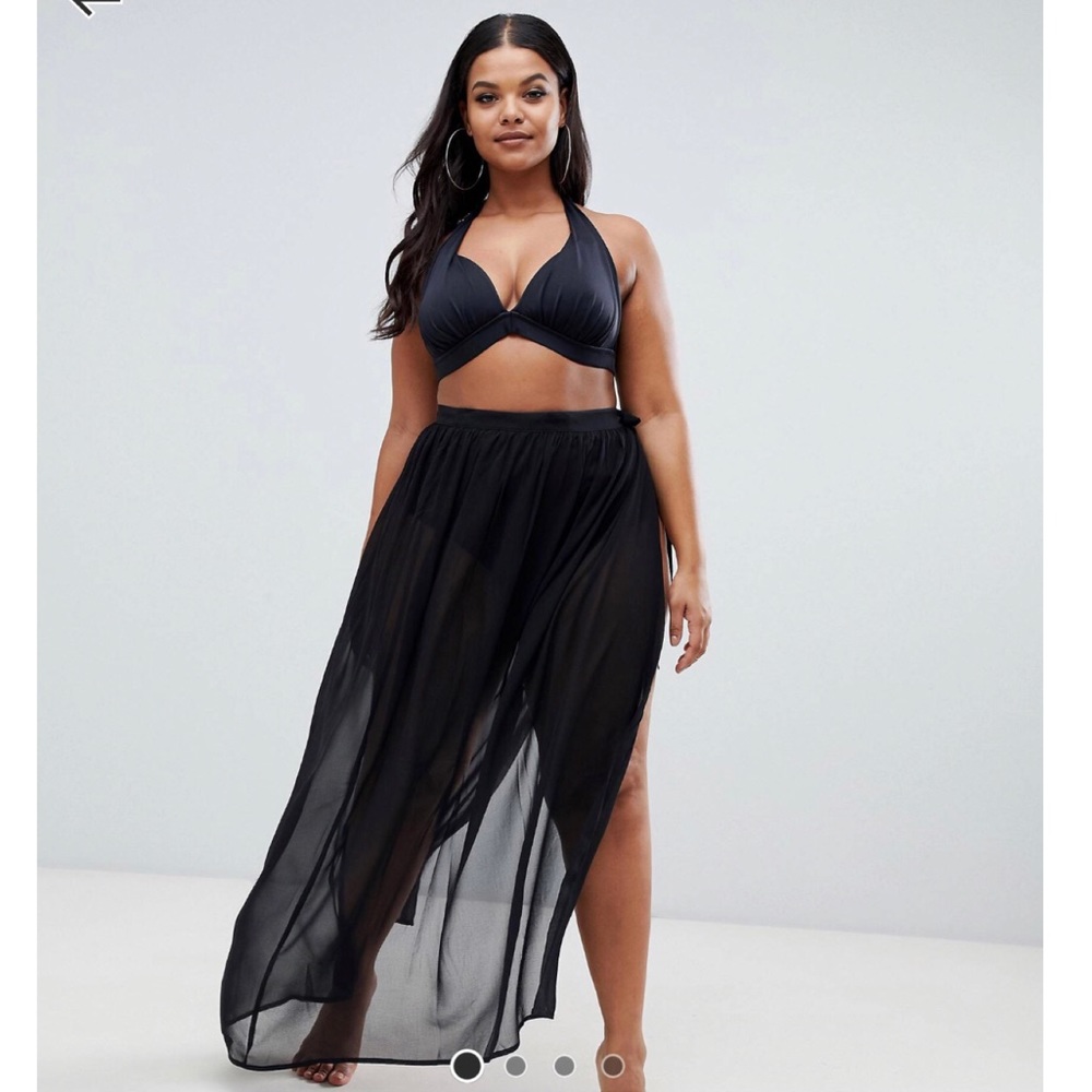 ASOS CURVE Maxi Chiffon Beach Sarong